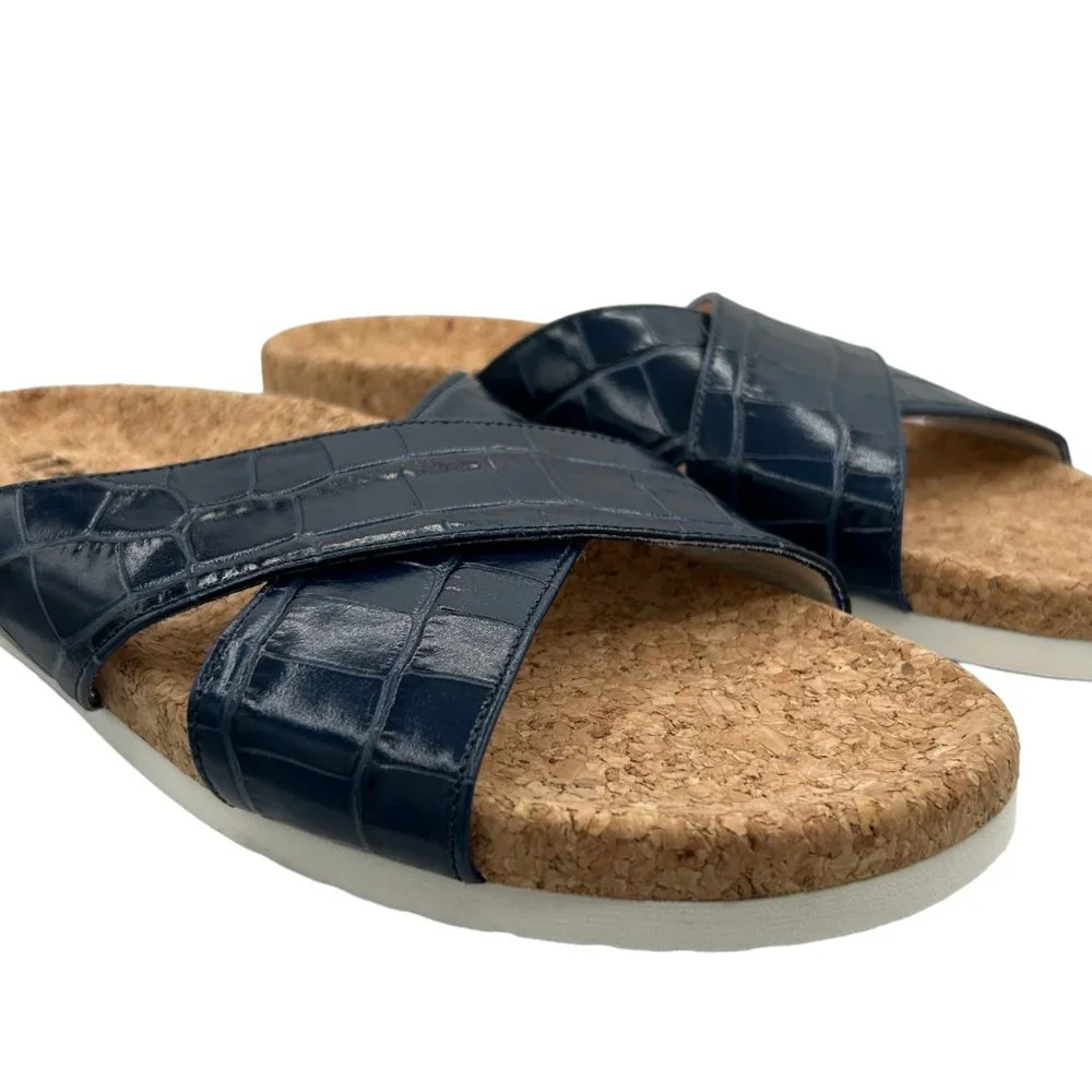 Italeau‎ Morena Croc Embossed Waterproof Slide Sandal (8.5)